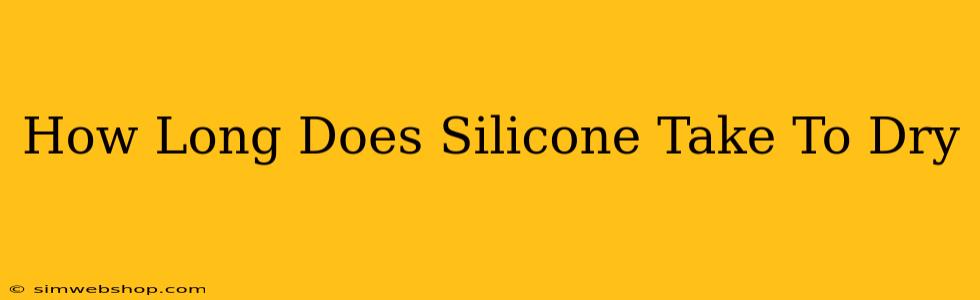 How Long Does Silicone Take To Dry