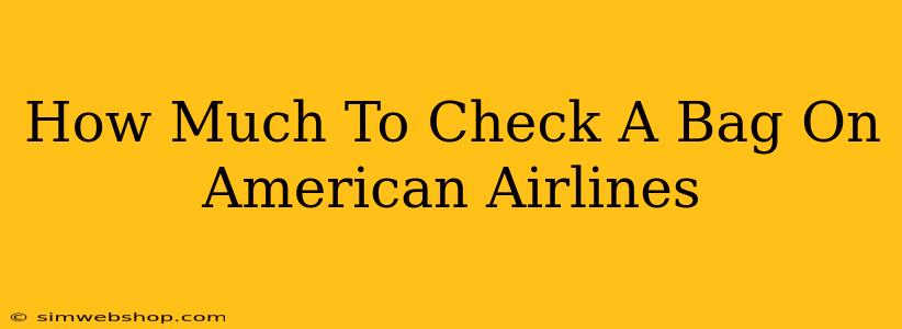 How Much To Check A Bag On American Airlines