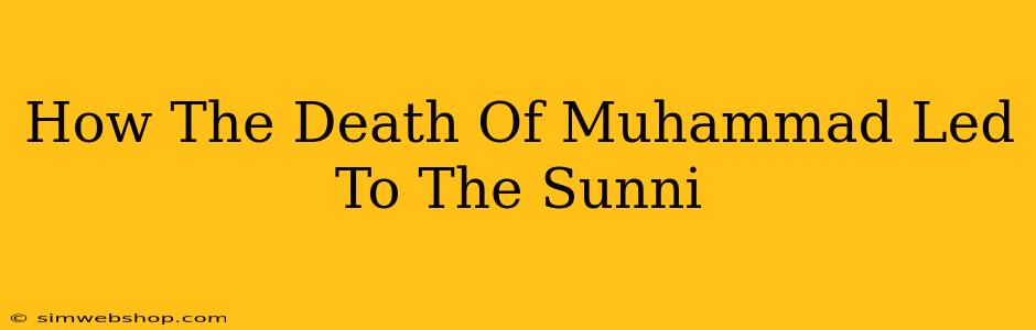 How The Death Of Muhammad Led To The Sunni