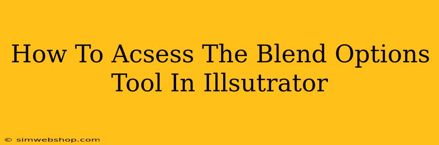 How To Acsess The Blend Options Tool In Illsutrator