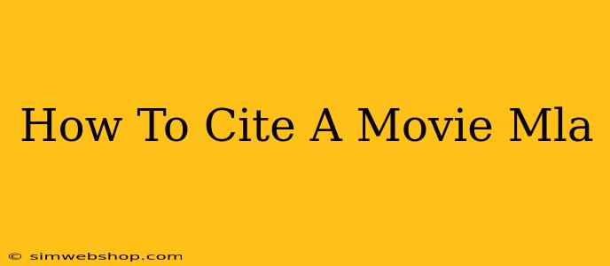 How To Cite A Movie Mla