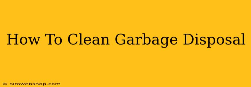 How To Clean Garbage Disposal