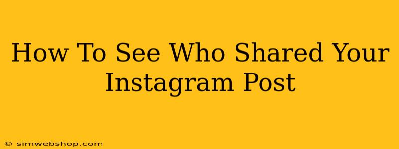 How To See Who Shared Your Instagram Post